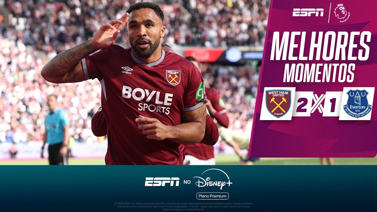 West Ham vence Everton no último suspiro e acende esperança contra o rebaixamento