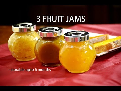 3 Storable fruit jams ! 3 easy fruit jams recipe | mixed fruit jams