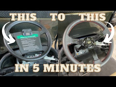 EASIEST Golf Cart Modification - Club Car Precedent Steering Wheel Replacement