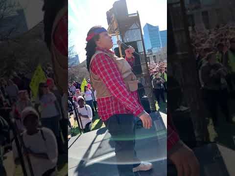 Takiyah Thompson addressing Raleigh Women’s March 2019