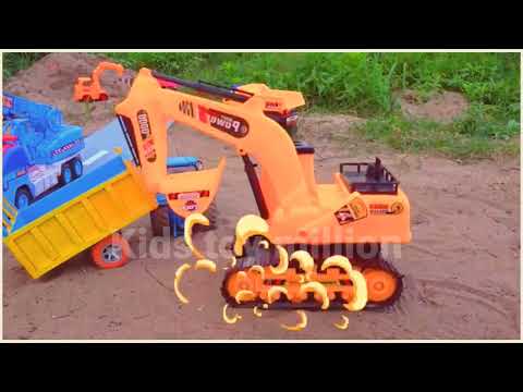 JCB car toy , Crane , Dump truck rescue Dinosaurs -Valuable for teamwork , problem -solving for kids