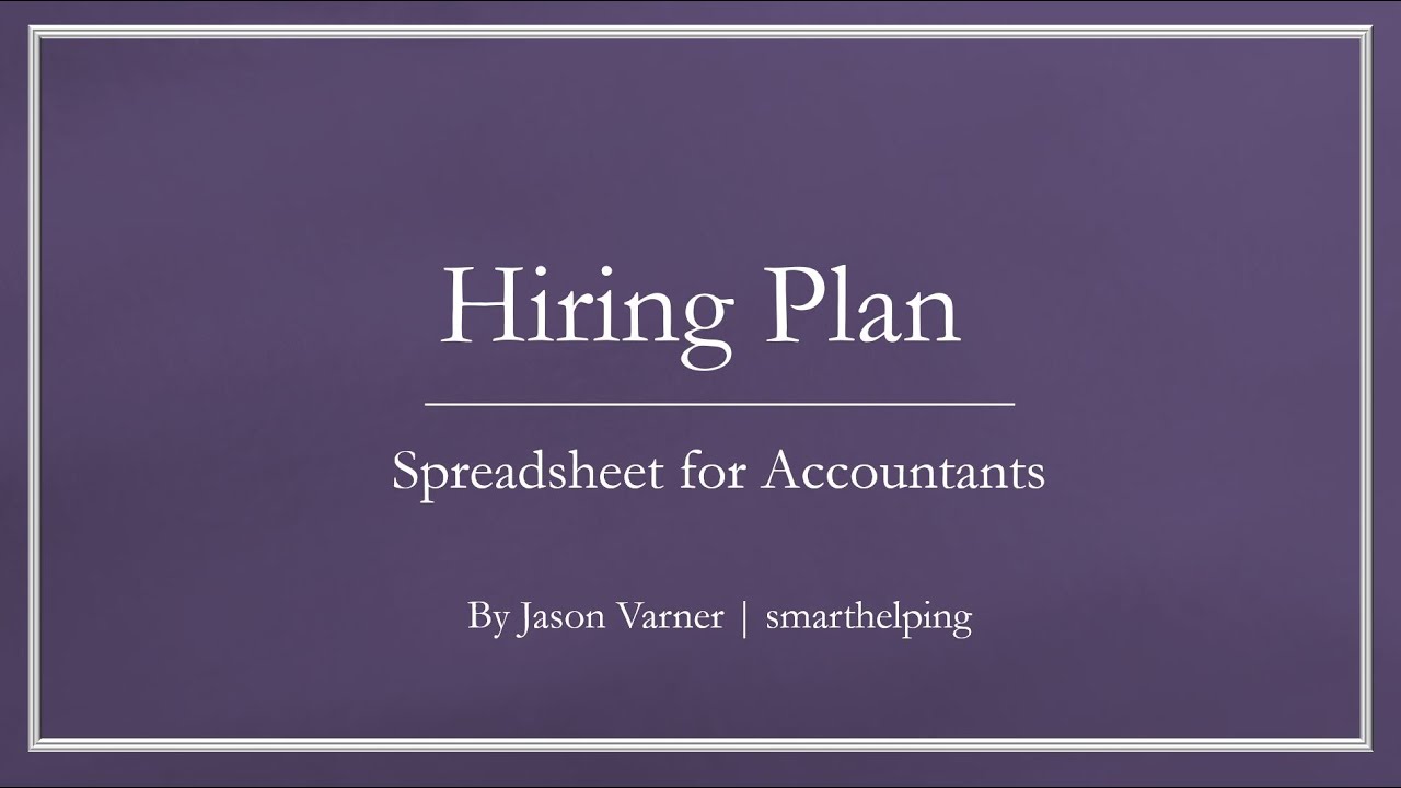 Staffing / Hiring Plan Template