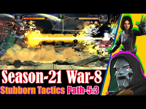 Alliance War: Season-21 War-8 Stubborn Tactics Path-5:3 Marvel Contest of Champions #MCOC