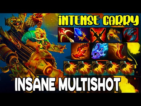 INTENSE CARRY GYROCOPTER - INSANE MULTISHOT - FULL TEAM FIGHT - DOTA 2 GAMEPLAY