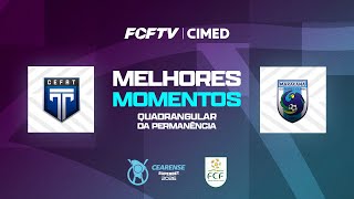 MELHORES MOMENTOS | CEARENSE SUPERBET 2026 | QUADRANGULAR DA PERMANÊNCIA | TIROL 0x2 MARACANÃ