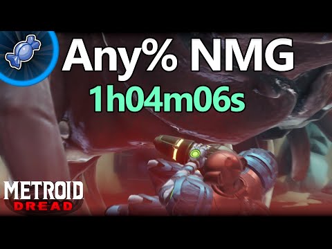 Metroid Dread - Any% NMG Speedrun - 1h04m06 - Storm Skip Route