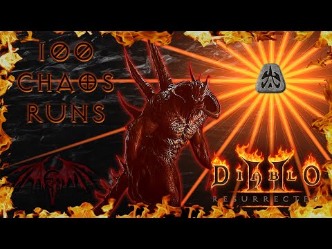 Diablo 2 Resurrected (D2R) - 100 Chaos Sanctuary Runs Drop HIGHLIGHTS [Rare Drops!]