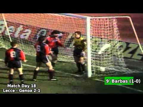 Serie A 1989-1990, day 18: Lecce - Genoa 2-1 (Barbas goal)