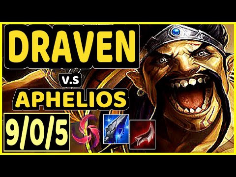 COMP (DRAVEN) vs APHELIOS - 9/0/5 KDA BOTTOM ADC CHALLENGER GAMEPLAY - EUW