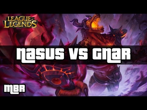 Infernal Nasus Vs Gnar Top Lane (Don't Feed Nasus Guys !) - Season 4 League of Legends Gameplay - HD