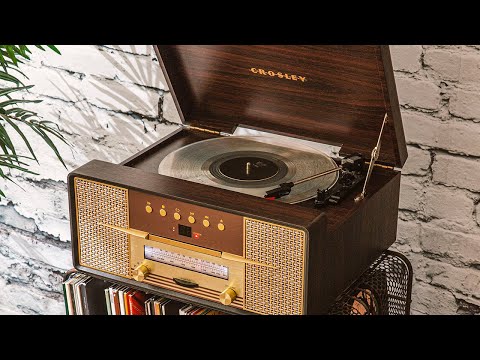 Crosley CR7016A Rhapsody 3-Speed Turntable AM/FM Radio CD Player - Black -NEW image 15