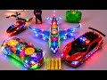 RC 3D Lights Car Radio Control Airbus A380 Gear Aeroplane 3D Lights Police Car Helicopter Unboxing