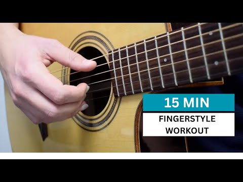 15 MIN GUITAR WORKOUT - Fingerpicking patterns, TAB & more!