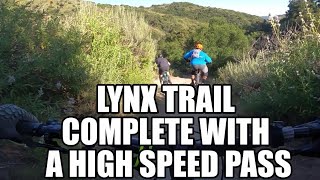 Lynx trail with a few different lines at the bottom.