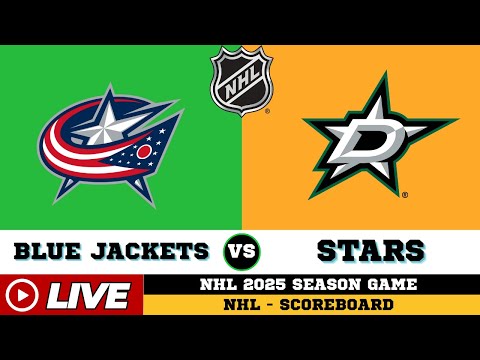LIVE : Columbus Blue Jackets Vs Dallas Stars | NHL 2025 | NHL Live SCOREBOARD | 10/22/2025