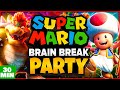 Summer Mario Brain Break Party ☀️ Freeze Dance & Run ☀️ Just Dance ☀️ Mario Matthew Wood Challenge
