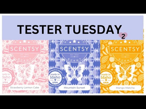 Tester Tuesday Strawberry Lemon Cake*, Mountain Sunset & Mango Matcha (Scentsy Reviews NR round 2)