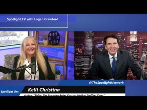 Logan Crawford and The TV Spotlight Network with author Kelli Christina and her book.