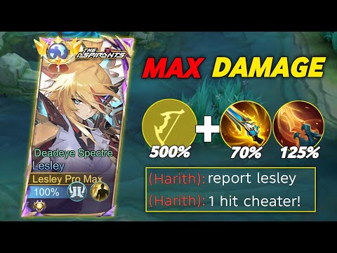 GLOBAL LESLEY YELLOW BUILD IN SOLO RANK DAMAGE IS CRAZYYY (100% broken) LESLEY BEST 1 HIT BUILD 2026