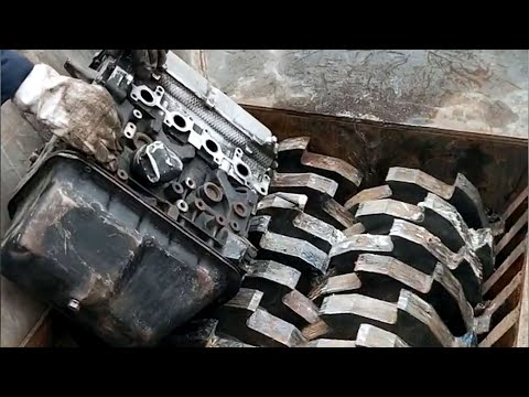 These crushers can crush motorcycles and destroy things easily | Mass destruction machine.