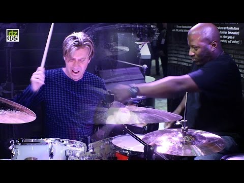 Tommy Igoe and Gorden Campbell demo Yamaha Drums