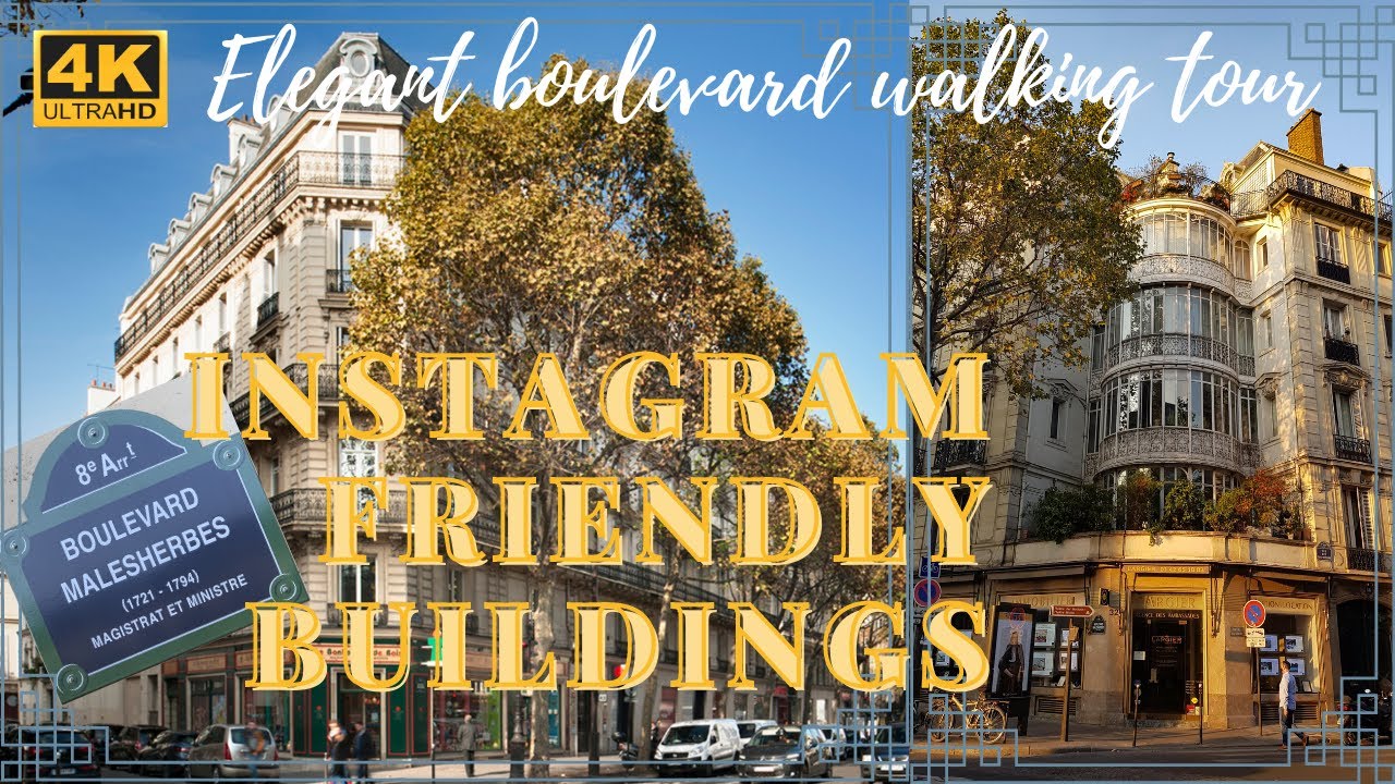 [4K] Boulevard Malesherbes Paris historic avenue full walk tour