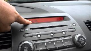 How To Find The Radio Serial Number-Honda Civic (8th Gen 2006-2011)