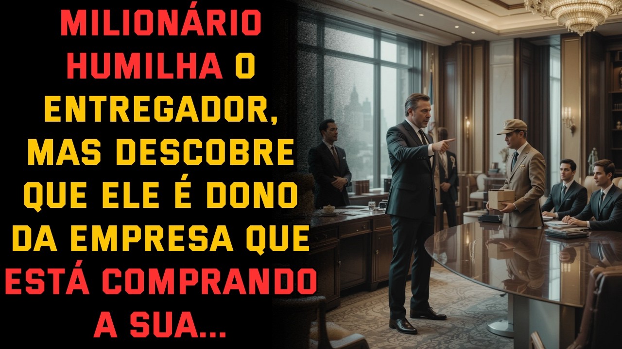 Milionário Humilha o Entregador, Mas Descobre Que Ele É Dono da Empresa Que Está Comprando a Sua...
