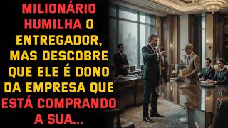 Milionário Humilha o Entregador, Mas Descobre Que Ele É Dono da Empresa Que Está Comprando a Sua...