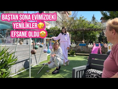 EVİMİZDEKİ YENİLİKLER🏡BAŞTAN SONA DEĞİŞİM, EFSANE OLDU🤩BAHÇE DEKORU🌸