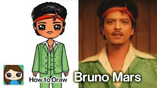 How to Draw Bruno Mars