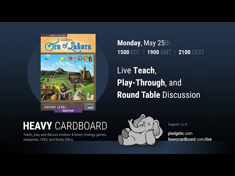Ora et Labora Solo Teaching, Play-through, & Round table by Heavy Cardboard