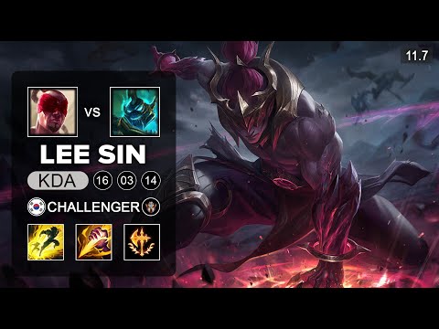 Tarzan Lee Sin Jungle vs Hecarim - KR Grandmaster Patch 11.7