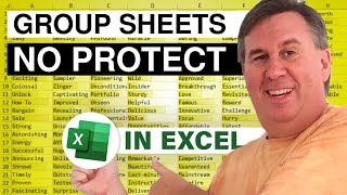 Excel - VBA to Unprotect All Excel Sheets In Group Mode - Episode 2506