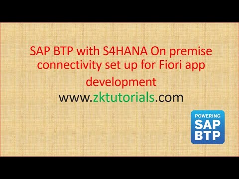 2 SAP BTP with S4HANA On premise connectivity - SAP BTP free trial account setup
