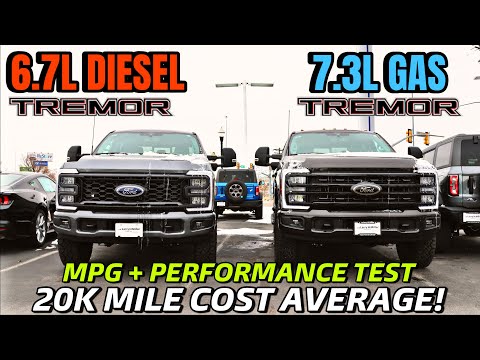 2024 Ford F350 Tremor Diesel VS F350 Gas MPG & Performance Test: 20k Cost Average Is How Much?