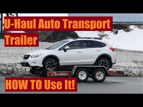 Part of a video titled How to Load a U-Haul Auto Transport Trailer - YouTube