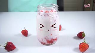 SistaCafe Channel : วิธีทำ Fresh Strawberry Milk