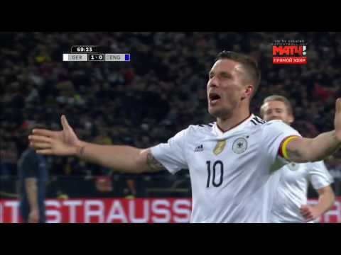 Lukas Podolski Last Incredible Goal - Germany vs England 1-0 - Friendly 22/03/2017