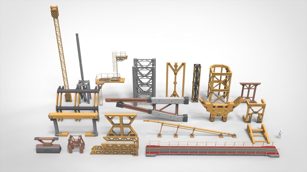 Kitbash d'architecture de science-fiction 42 Modèle 3D