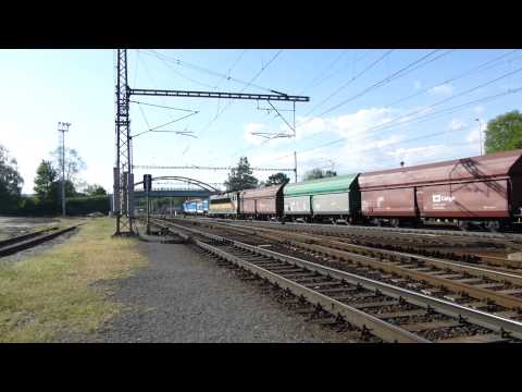 Peršing, elektrická lokomotiva řady 163 na nákladu (FHD)