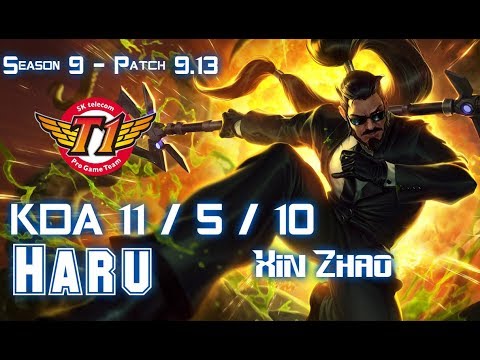 SKT T1 Haru XIN ZHAO vs KHA'ZIX Jungle - Patch 9.13 KR Ranked