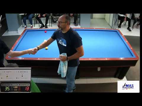 LLIGA CATALANA 3 BANDES 2ª  DIV: CB MANRESA A (FRANCISCO HERNANDEZ) - CB SANTS A(PASCUAL SANCHEZ)