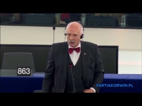 Korwin masakruje w parlamencie po raz kolejny (By straylo & seba)