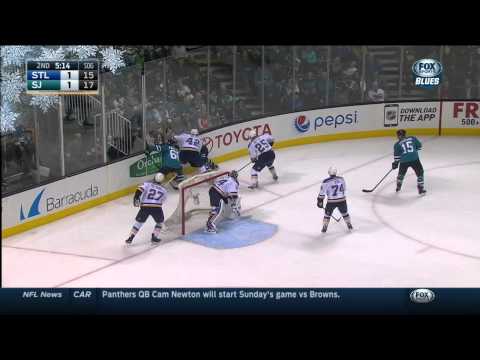Patrik Berglund backhand goal 1-1 St. Louis Blues vs SJ Sharks Dec 20 2014 NHL