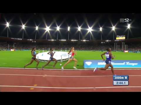 205 Almaz Ayana defeats Genzebe Dibaba 3000m   Diamond League Zurich 2015