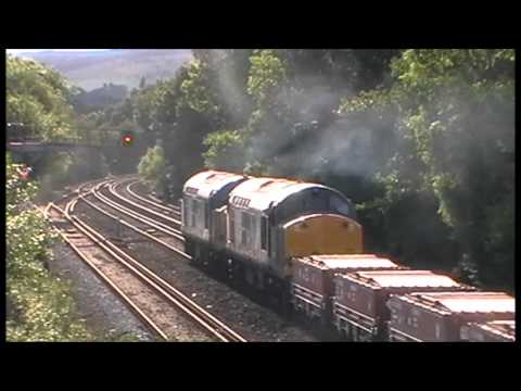 37608 + 37605 Work 6M95 Dungeness - Willesden at Otford Loop 13/06/12