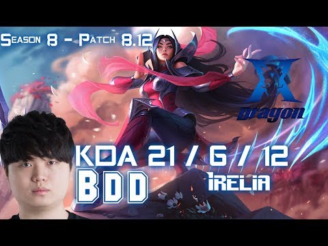 KZ BDD IRELIA vs JAYCE Mid - Patch 8.12 KR Ranked