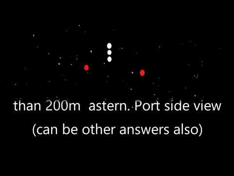 Colregs Lights Quick quiz - test your knowledge - lights of ships at night
