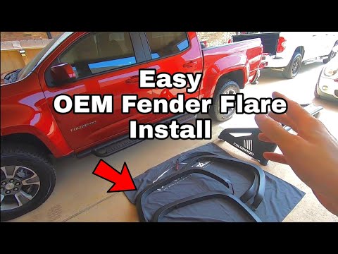 How to install OEM Fender Flares on A 2020 Chevrolet Colorado 2019 - 2017 GM 84059964 Fender Flare